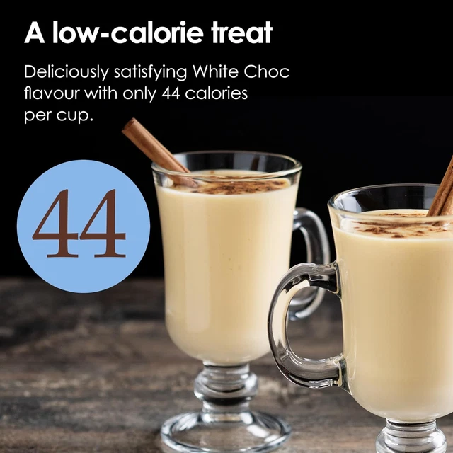 Options white chocolate drink mix 6 x 220g creamy taste easy to