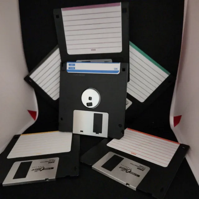 3.5-inch floppy disk labels sheet of 6 new reproduction.