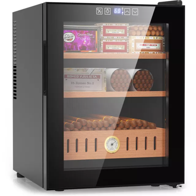 MOJGAR 50L/1.8Cu.Ft Electronic Cigar Cooler Humidor, Spanish Cedar Wood Shelves