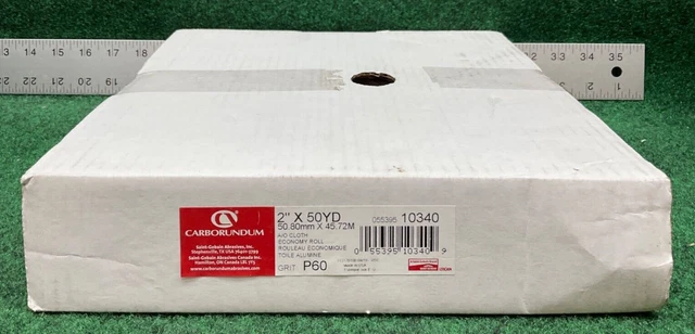 Carborundum 10340 2"  x 50 yd 60 Grit Aluminum Oxide Cloth Economy Roll