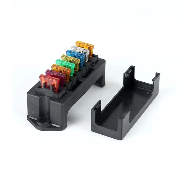 Porte fusible 8 voies 12 volts surélevé avec couvercle