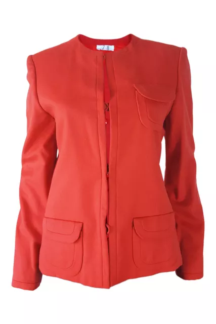 ANDRE LAUG Vintage Cashmere Single Breasted Red Jacket (UK 10)
