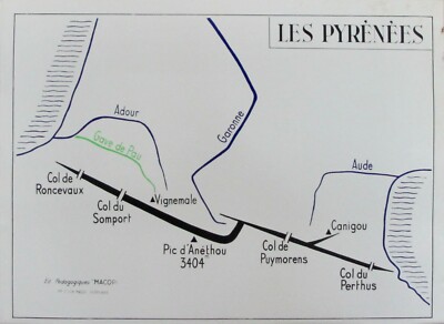 FA105 Carte Scolaire Colin Varon JURA Pays SAONE 106 géologie végétation relief 