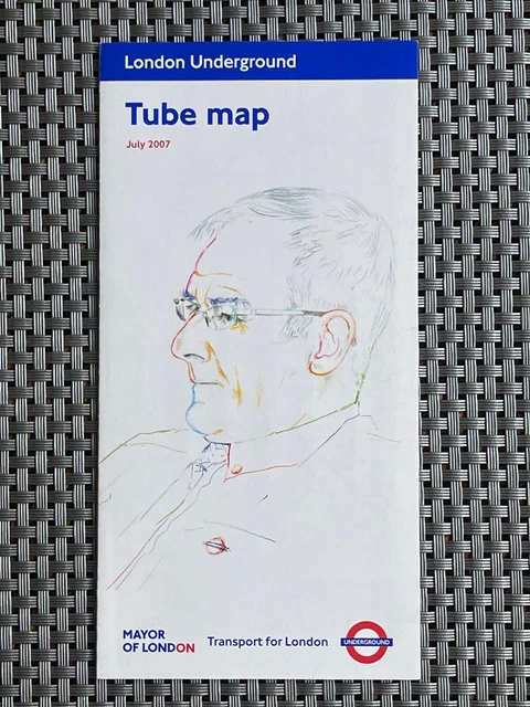 LONDON UNDERGROUND TUBE Map June 2007 Portrait Of John Hough £5.00 ...