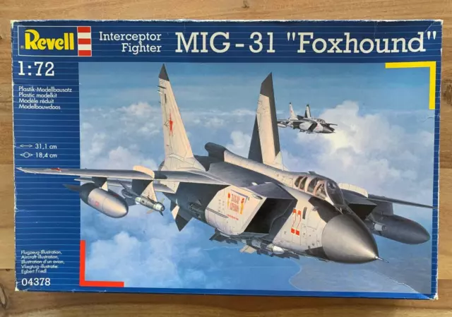 Revell MIG-31 Foxhound 1/72 Scale Plastic Model Kit, 2006, Complete