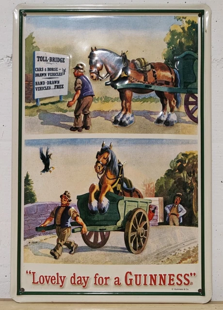 Targa In Metallo Pubblicitaria "Guinnes"