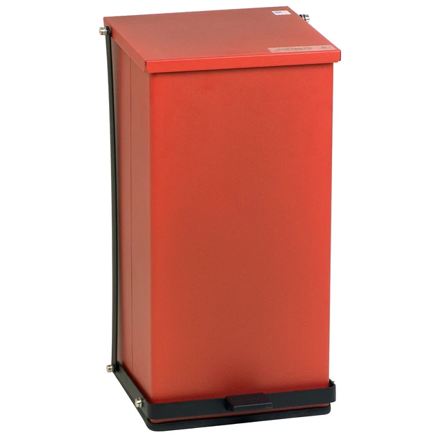 Detecto P-48R Medical Step-On Can Waste Receptical, 48 Quart, Red