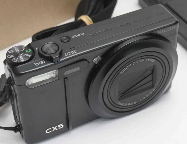 Excellent+++++ Ricoh CX5 10.0MP Digital Camera - Black from JAPAN USED