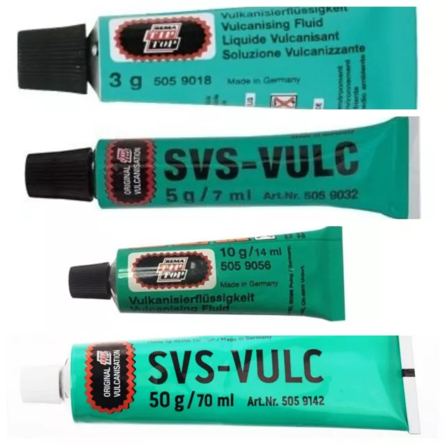 REMA TIP TOP VULCANIZING FLUID CEMENT tubes patches cycles SVS-VULC Patch glue