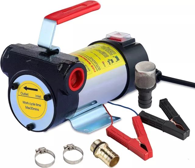 3.2 GPM FUEL Transfer Pump w/ Auto-stop 4 Adapters, Gas Pump, AA Battery  Gift $39.99 - PicClick