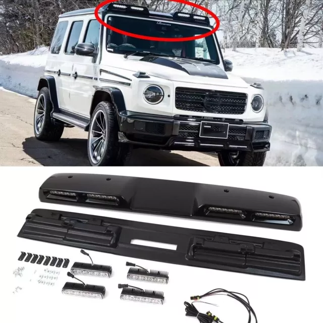 Barra luminosa tetto ABS con DRL LED adatta per Mercedes Benz Classe G W463 2019-2022
