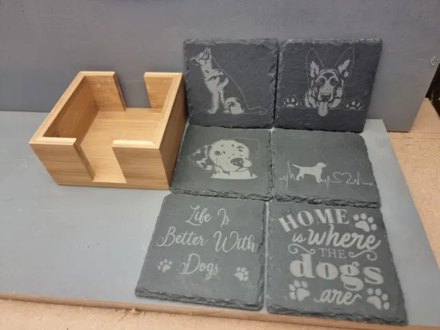 Personalised Slate Coasters - Perfect Gift for Dog Owners & Dog Lovers