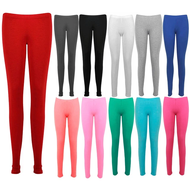 New Ladies Kids Girls Skinny Fit Length Stretchy Ankle Jeggings Leggings