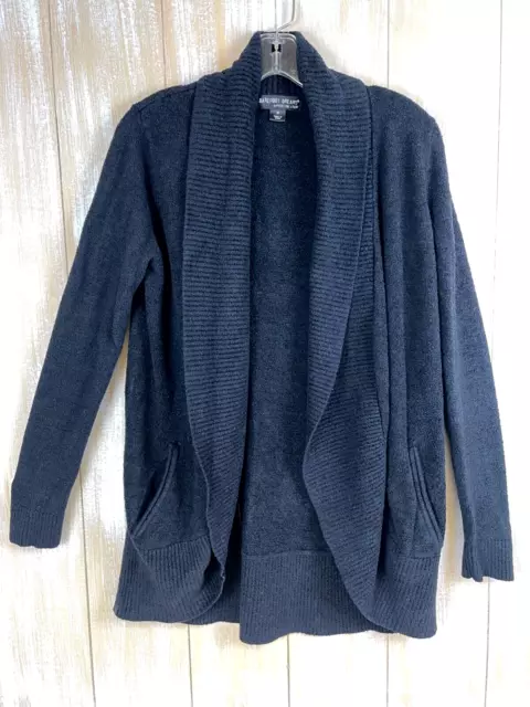 Barefoot Dreams Cozy Bamboo Chic Lite Women’s Size M Black Open Cardigan Sweater