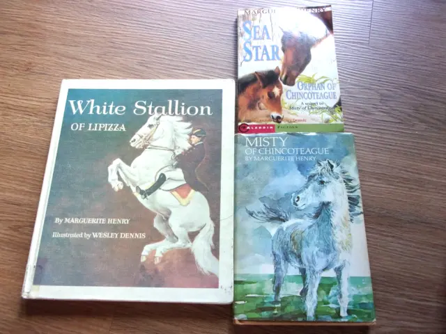 White Stallion Lipizza Misty Chincoteague Sea Star Henry Dennis Horse Book Lot
