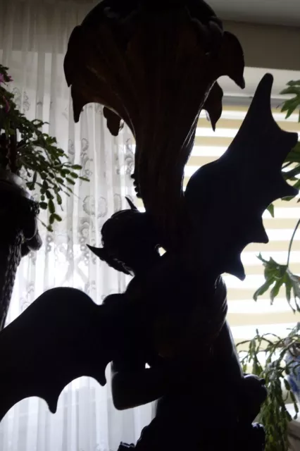 19C Venetian Carved Fantasy Grotesque Winged Satyr/Devil/Demon