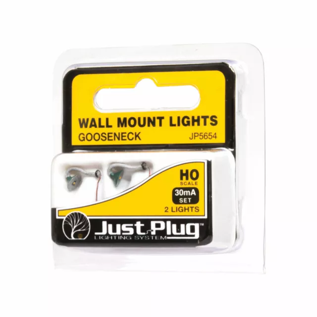 Woodland Scenics JP5654 HO Wall Mount Lights, Gooseneck (3)