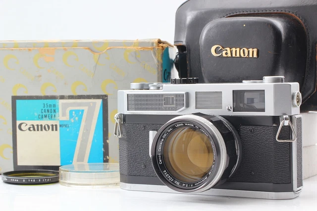 [ Near MINT in BOX ] Canon Model 7 35mm Film Camera w/ 50mm F1.4 Lens From JAPAN