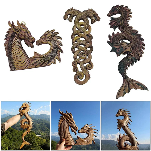 Drachen Statue Wand Dekor Holz Schnitzen Figur Kunst Kreative Nordische Ornament