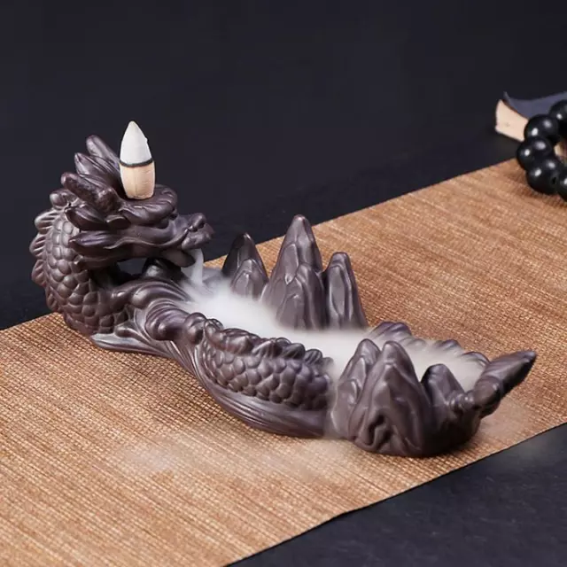 Backflow Burner Incense Cones Holder Waterfall Effect Multi-Functional Dragon