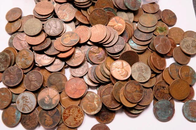 (725) Teens-50's Mixed Lincoln Wheat Penny Cent Lot/Bag ~ 5 Pounds ~ (WL202) 2