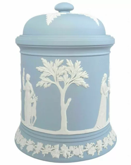 Wedgwood Jasperware Blue Tobacco Pot - Humidor Jar and Lid