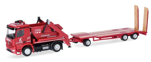 HERPA - Camion Avec Remorque Bâchée 3 Essieux DISSEGNA – SCANIA 142 4x2 - 1/8