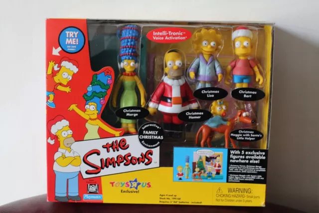 The Simpsons Action Figure Set - Christmas - Toys R Us Exclusive RARE Unopened