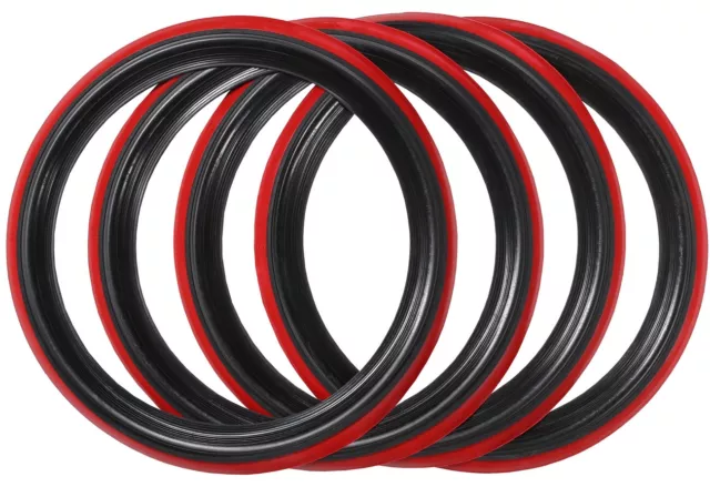 15 inch wheel Black and Red Wall tyre Old school style Insert trim Set