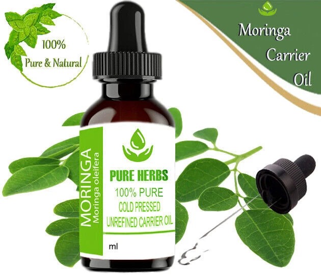 PURE HERBS MORINGA 100% Naturel Moringa oleifera Huile de Base EUR 15 ...