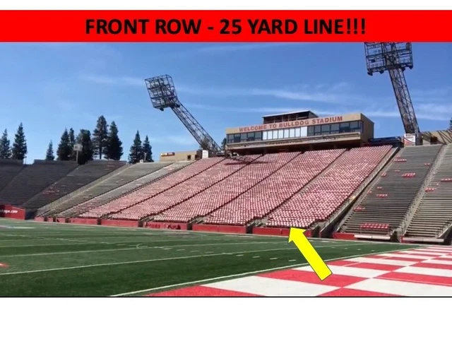 2 TICKETS FRESNO STATE BULLDOGS vs BOISE STATE 11/4 - FRONT ROW LOWER SIDELINE!