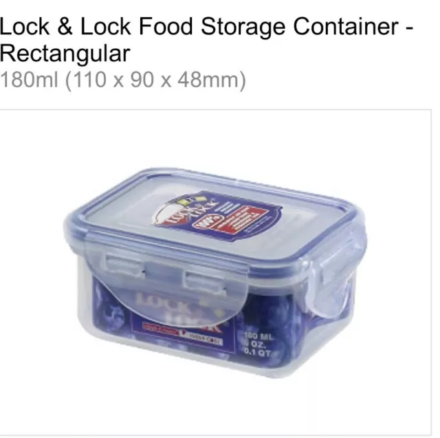 Lock & Lock Food Storage Containers Many Styles and Sizes To Choose From New 2