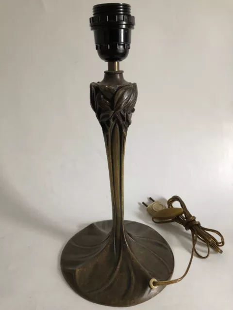 RARE Superbe authentique LAMPE en BRONZE époque ART NOUVEAU de Maurice DUFRENE