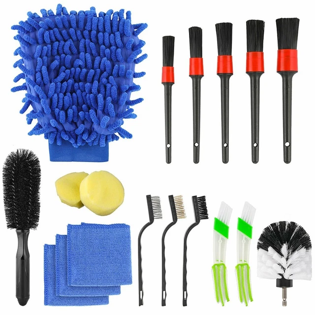 Car Detailing Brush Cleaning Tool Auto Interior Wheel Gap Polish Applicator Pads