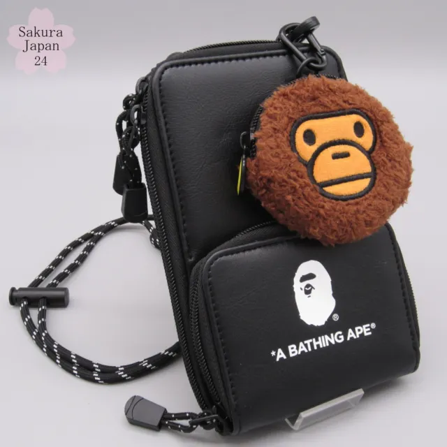 BAPE KIDS A Bathing Ape Black Smartphone Bag & MILO Pouch 2023AW Mag Free Gift