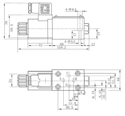 Flowfit Hydraulique Cetop 3 NG6 2 Position Solénoïde Directionnel Valve Contrôle 2