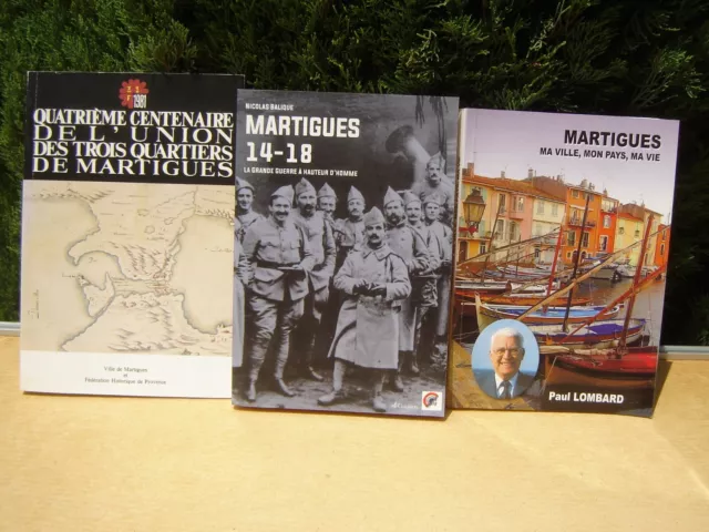 Lot De 3 Livres Sur Martigues / Provence / Bouches Du Rhone