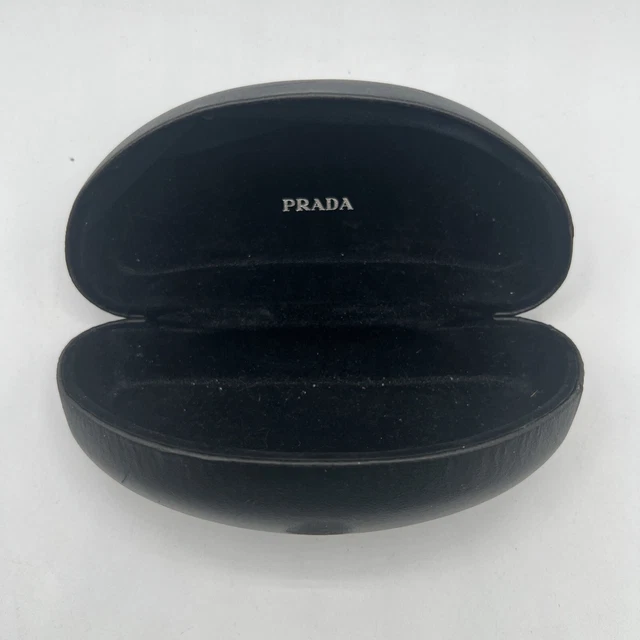 VTG Prada Sunglasses Eye Glasses Case Prada Hard Clam Shell Case Felt Lining VTG Prada Sunglasses Eye Glasses Case Prada Hard Clam Shell Case Felt Lining