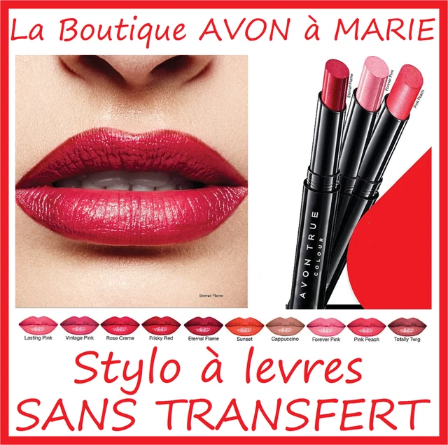 Stylo Rouge à Lèvres Avon Glazed Almond - Teinte Brun Satiné, Longue Tenue - Neuf