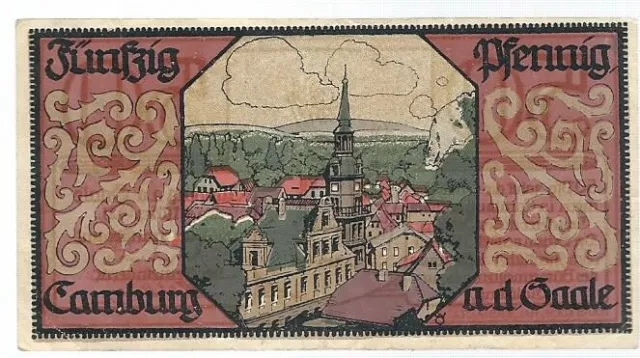 Notgeld - Camburg - Stadt Camburg - 50 Pfennig - 1921