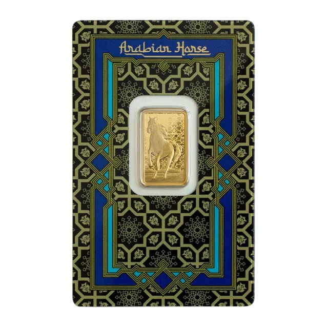 Pamp Suisse - Arabian Horse 5 gram Gold Bar with Pendant Frame