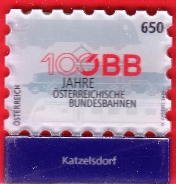 Top Sondermarken Block  " 100 Jahre ÖBB " aus Glas postfr.