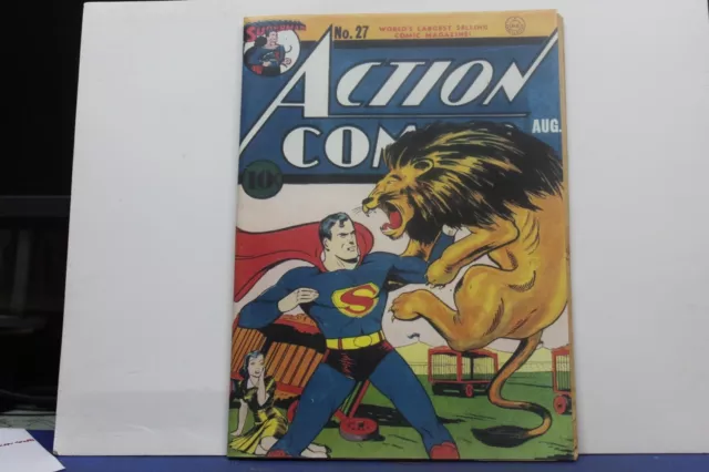 Action Comics #27 Reproduction Cover 1940 Ist Lois Cover!