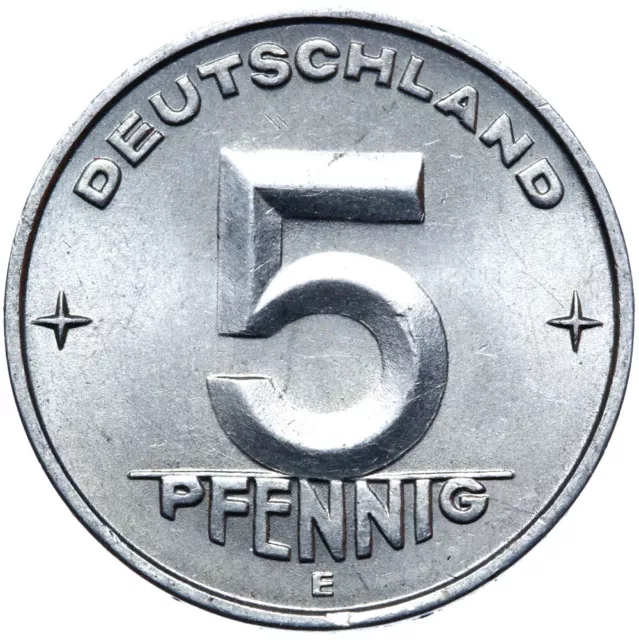 Deutschland DDR - Münze - 5 Pfennig 1952 E - Muldenhütten - Stempelglanz UNC