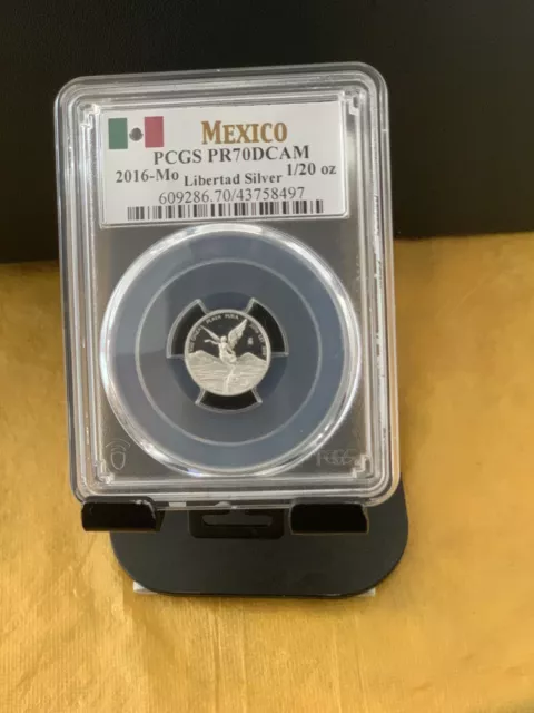 2016 Mexico Proof Libertad 1/20 oz .999 Silver Coin PCGS PR70DCAM RARE