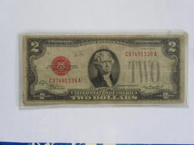 1928-D $2 Dollar Red Seal Note