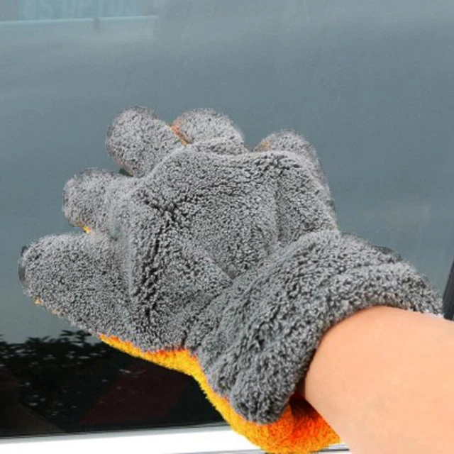 Guanti Pulizia Versatili Tessuto in Microfibra per Vetro Auto e Altro 29*25CM