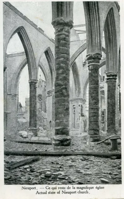 *22478 cpa Guerre 1914 - Nieuport l'Eglise détruite