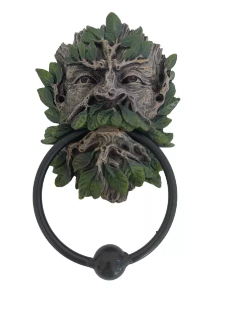 Nemesis Ahora Puerta Llamador Madera Silvestre Árbol Espíritu Hombre 21 cm Verde Wicca Fantasía Hogar