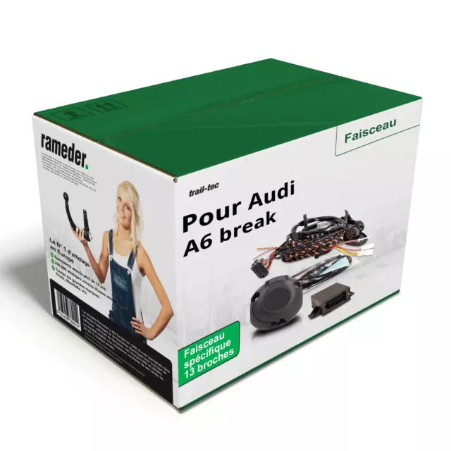 Câble complet spécifique au véhicule 13 broches pour AUDI A6 break 05- trail-tec